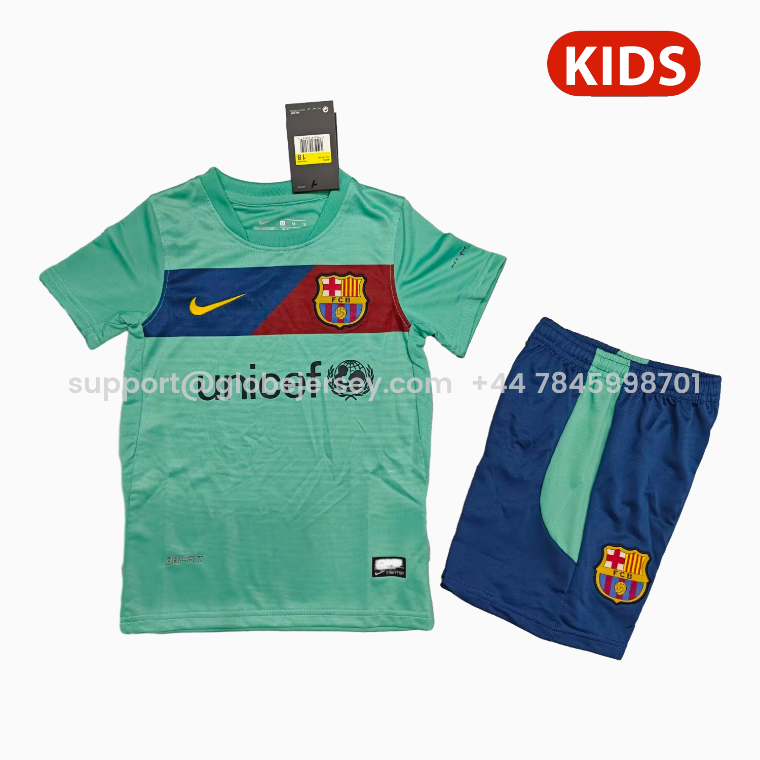 Retro Barcelona 2010-11 Away Kids Kit