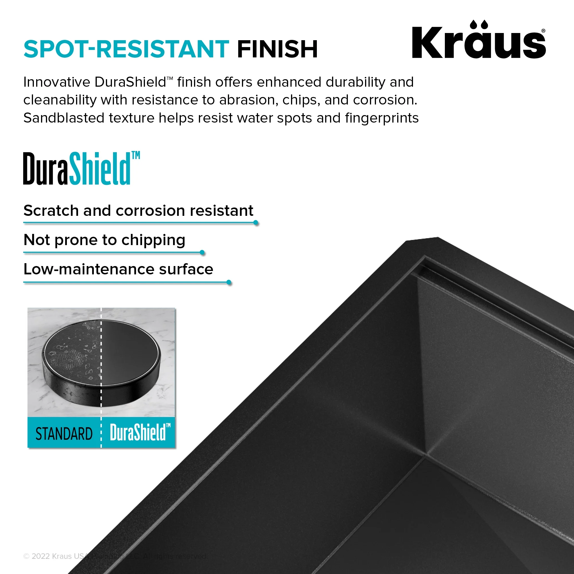 KRAUS Kore 17 Undermount Workstation 16 Gauge Black Stainless Steel Single Bowl Kitchen Bar Sink in PVD Gunmetal Finish with Accessories
