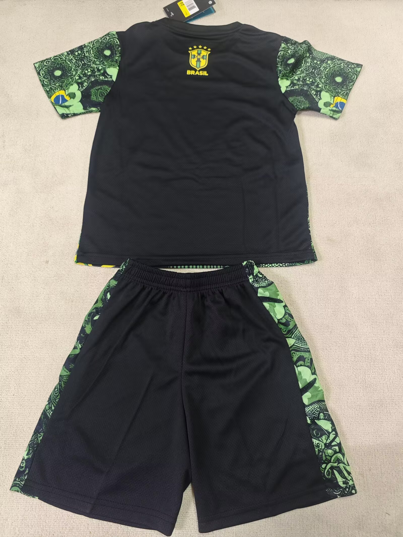 2025-26 Brazil Goddess Jesus Children's Jersey Set - Fans Edition