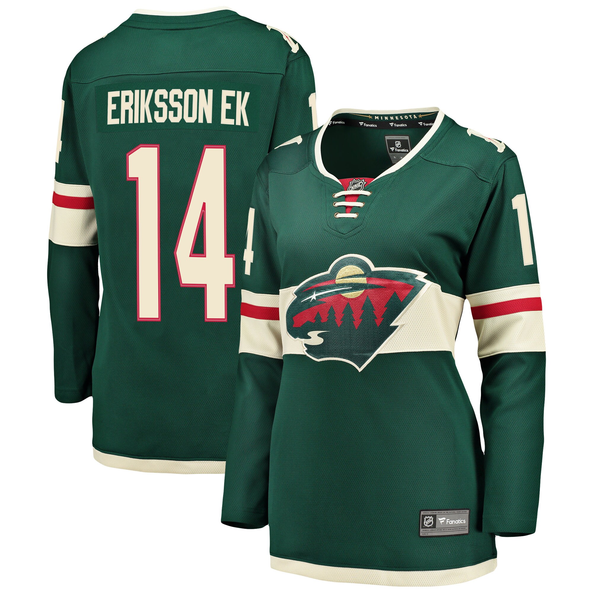 Joel Eriksson Ek Minnesota Wild Fanatics Women’s Breakaway   Jersey – Green
