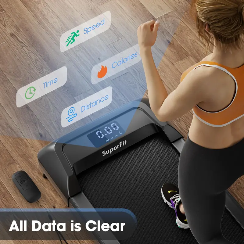 2-in-1 Under-Desk Walking Pad – Foldable Treadmill with 265 LB Weight Capacity