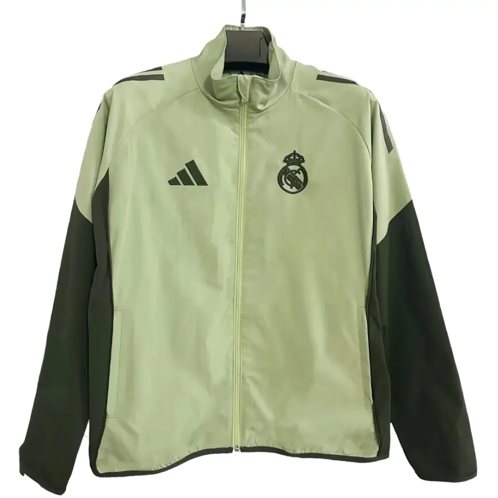 2025/26 Real Madrid grass green training windbreaker