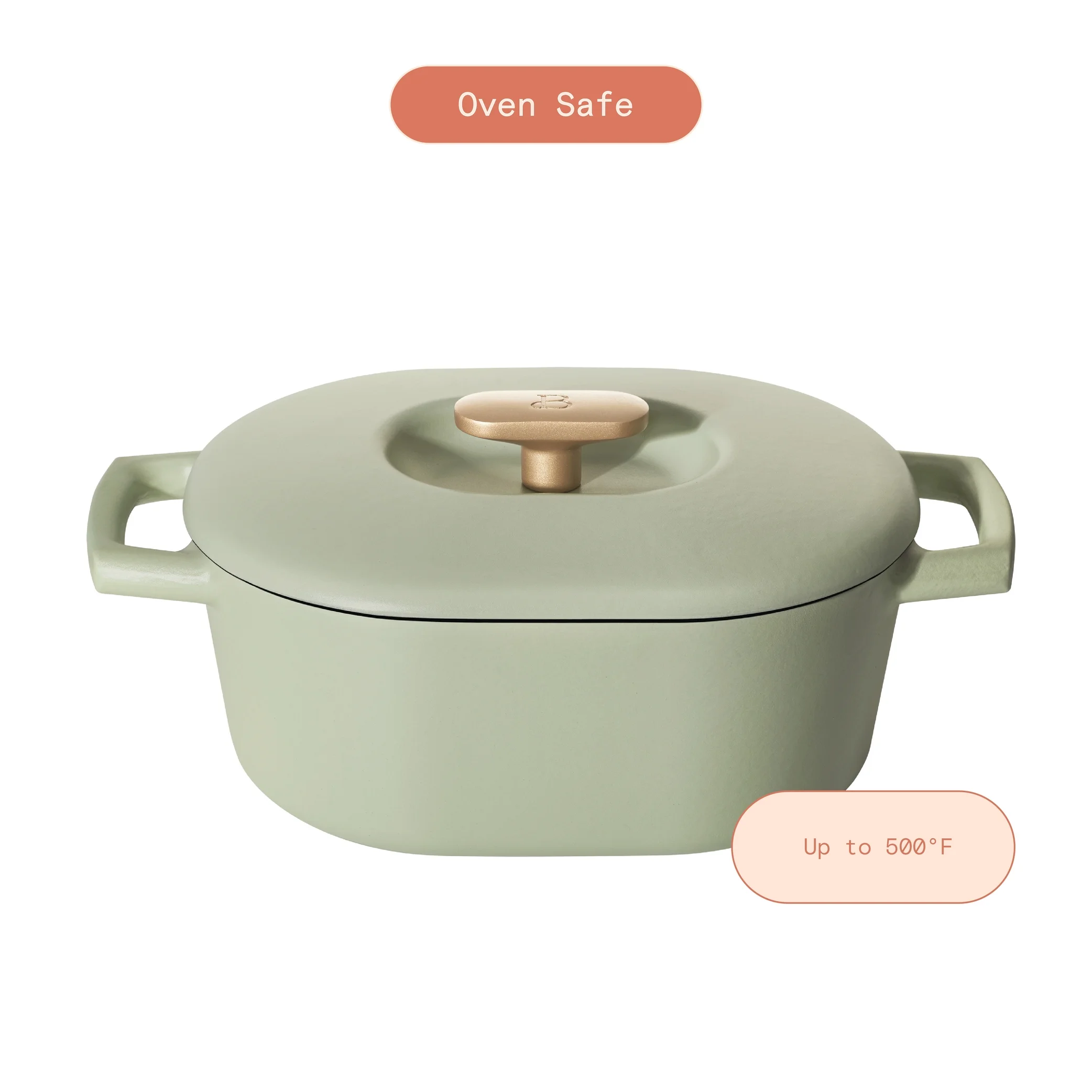 Beautiful 6 Quart Enamel Dutch Oven, Black Sesame by Drew Barrymore