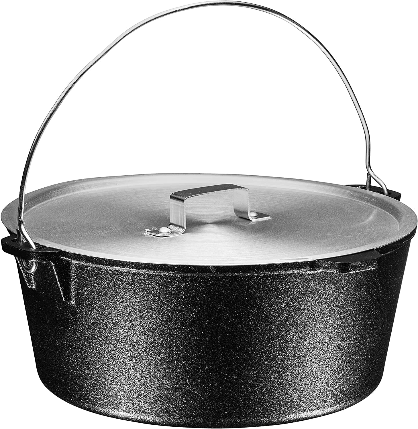 Bruntmor | Pre-Seasoned Cast Iron Fish Fryer 9 Quart Stock Pot Dutch Oven