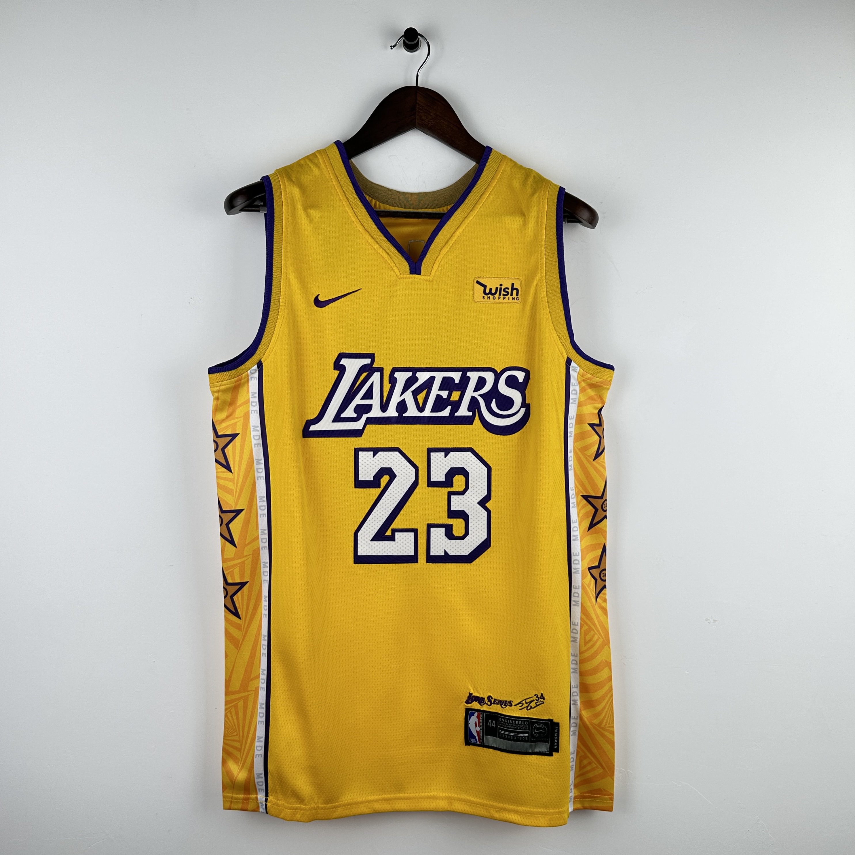 Embroidered Lakers with stars No. 23 James