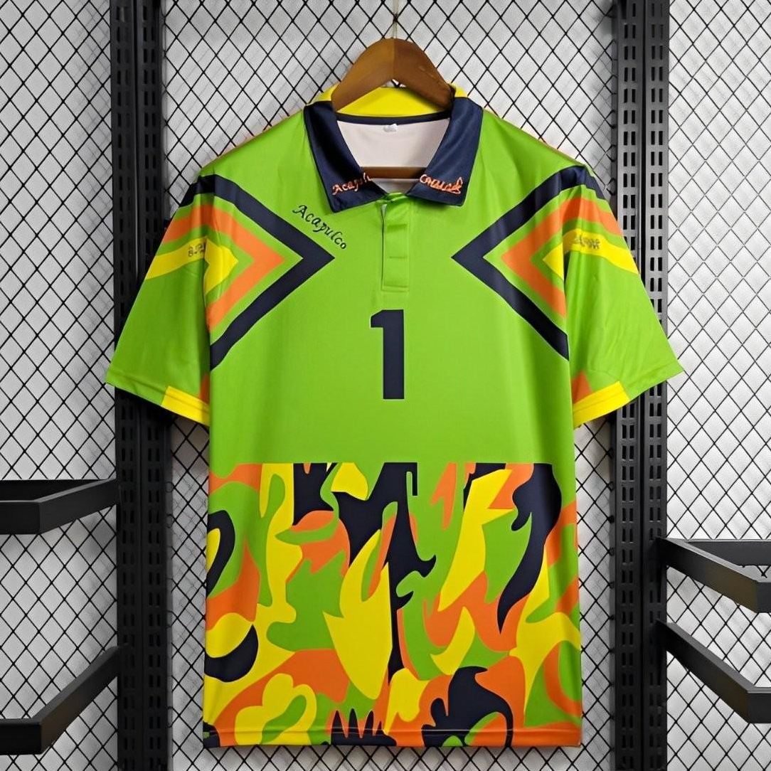 Retro Mexico 1994 Goalkeeper Green Orange Jersey