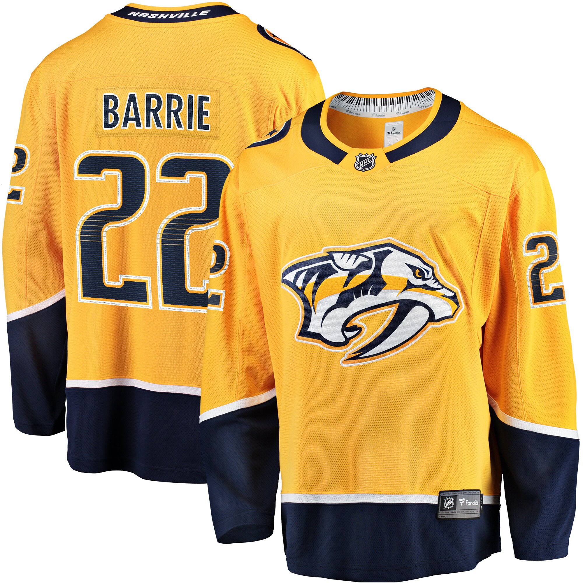 Tyson Barrie Nashville Predators Fanatics Home Breakaway Jersey – Gold