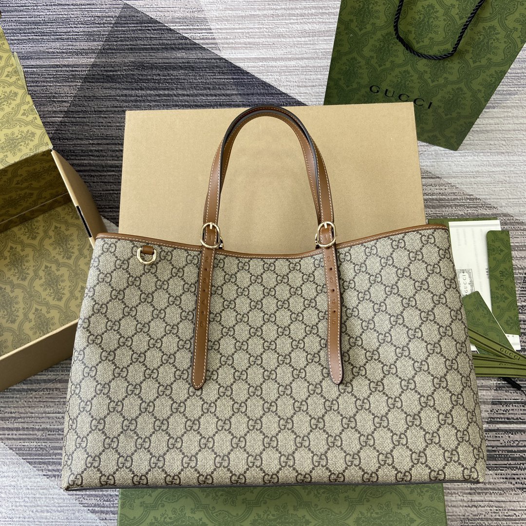 Gucci GG Emblem Large Tote Bag