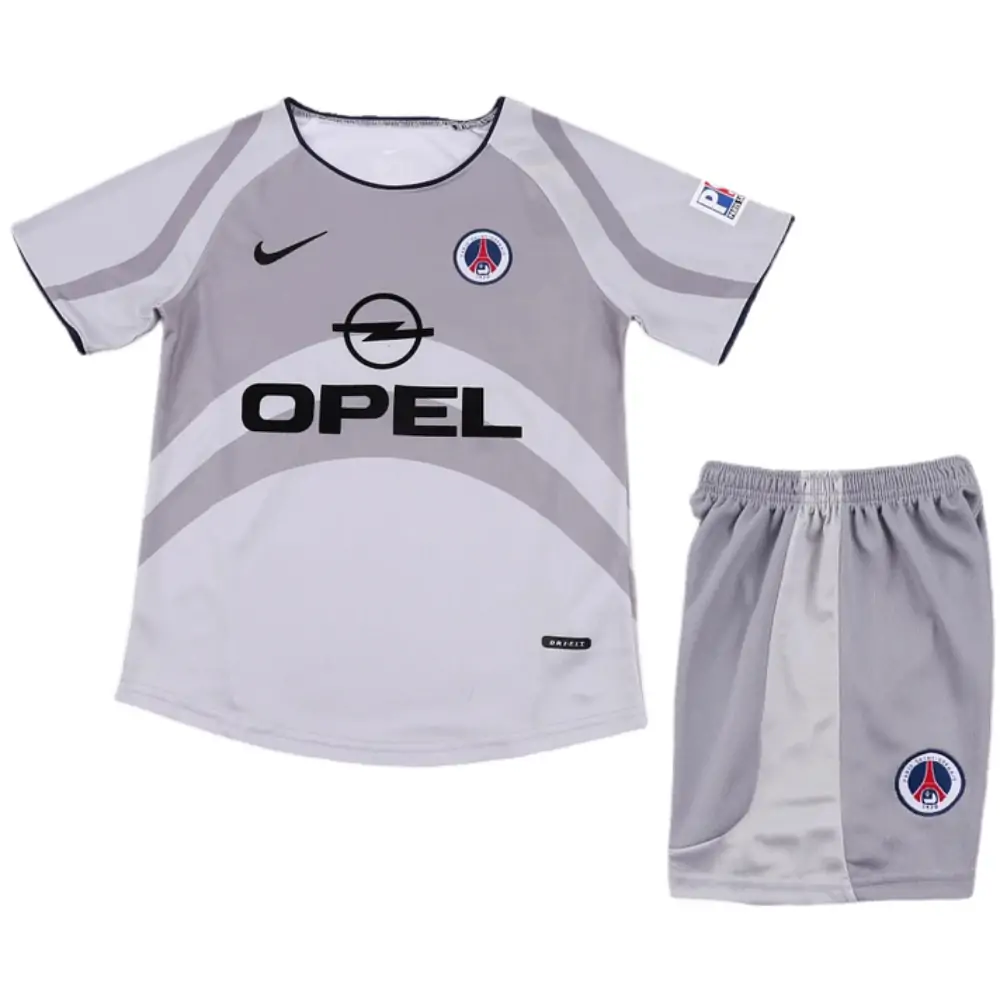 2001-02 Paris Saint-Germain Away Retro Children's Jersey Set - Fans Edition