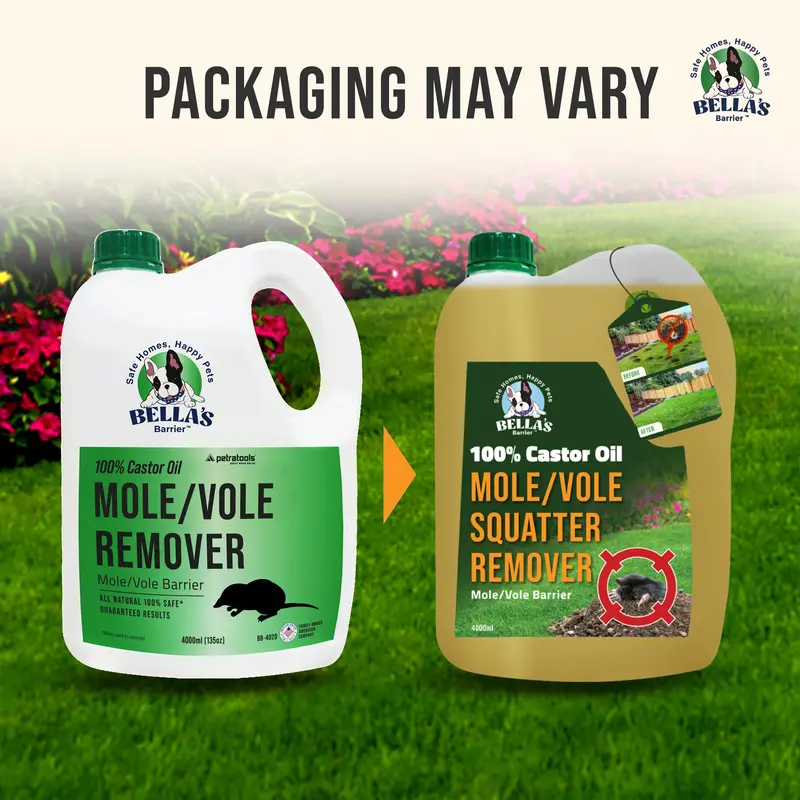 100% Pure Food-Grade Castor Oil – Natural. Pet-Safe Mole & Vole Repellent (1 Gallon)