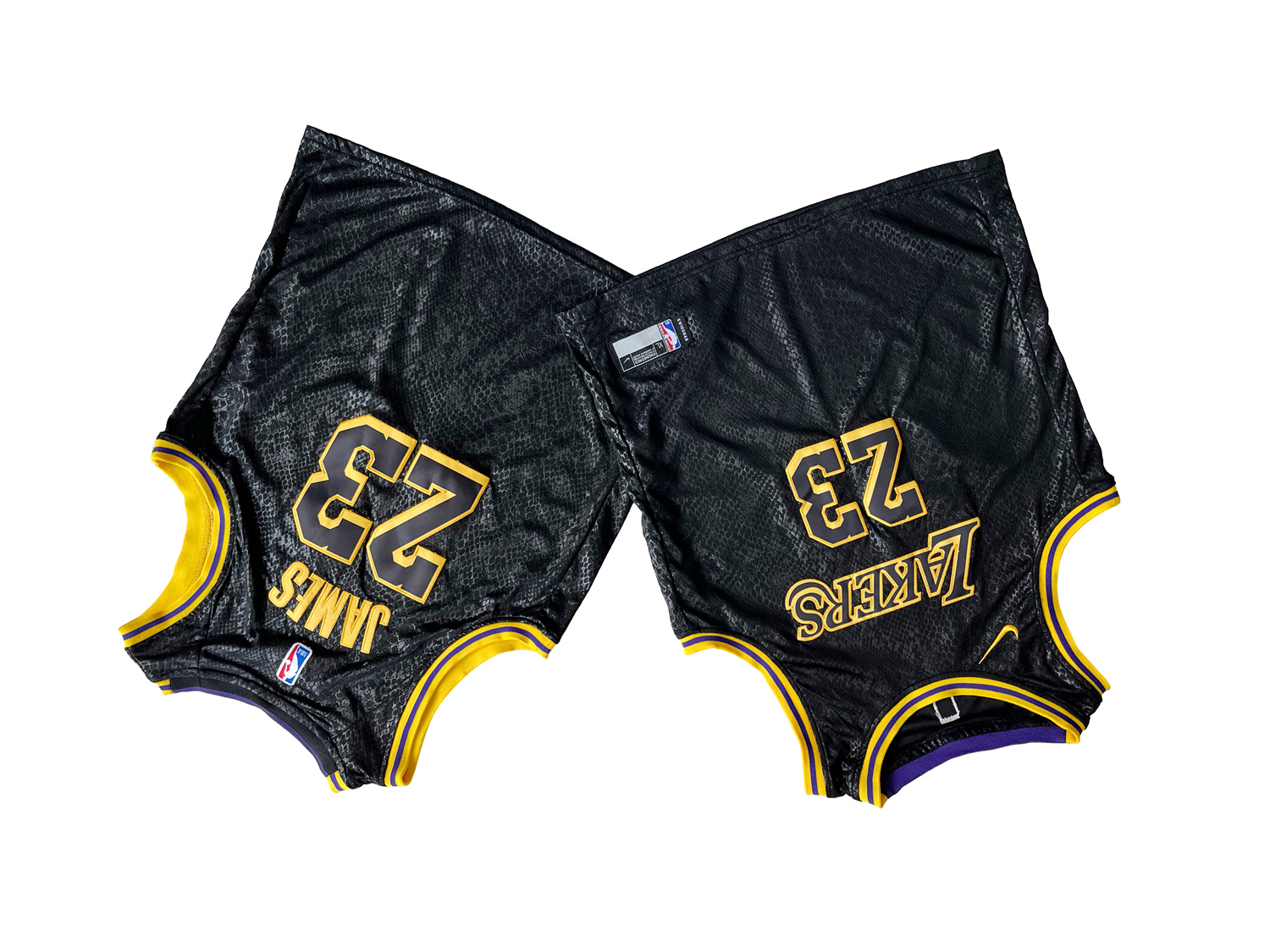 Youth Los Angeles Lakers #23 LeBron James Black Swingman City Edition Jer