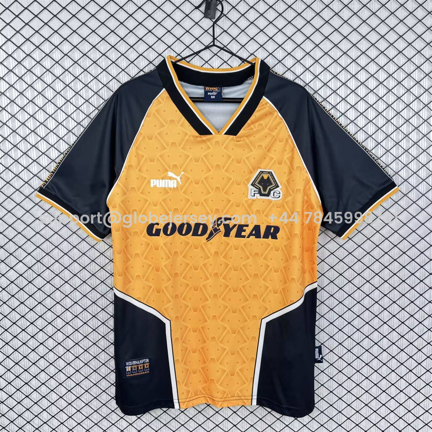 Retro Wolverhampton Wanderers Wolves 1996-98 Home Jersey