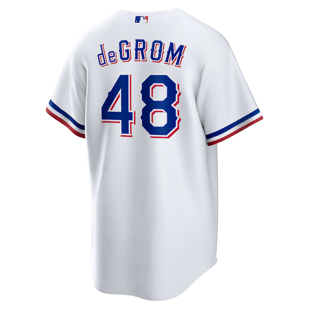 Men's Texas Rangers Jacob deGrom Cool Base Replica Home Jersey - White
