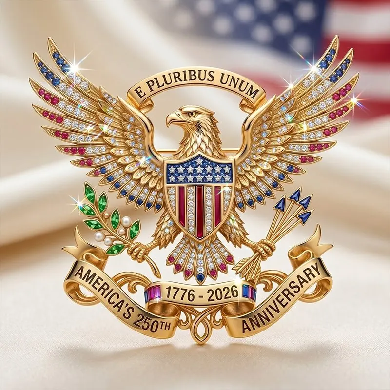 America’s 250th Anniversary Rhinestone Flag Pin