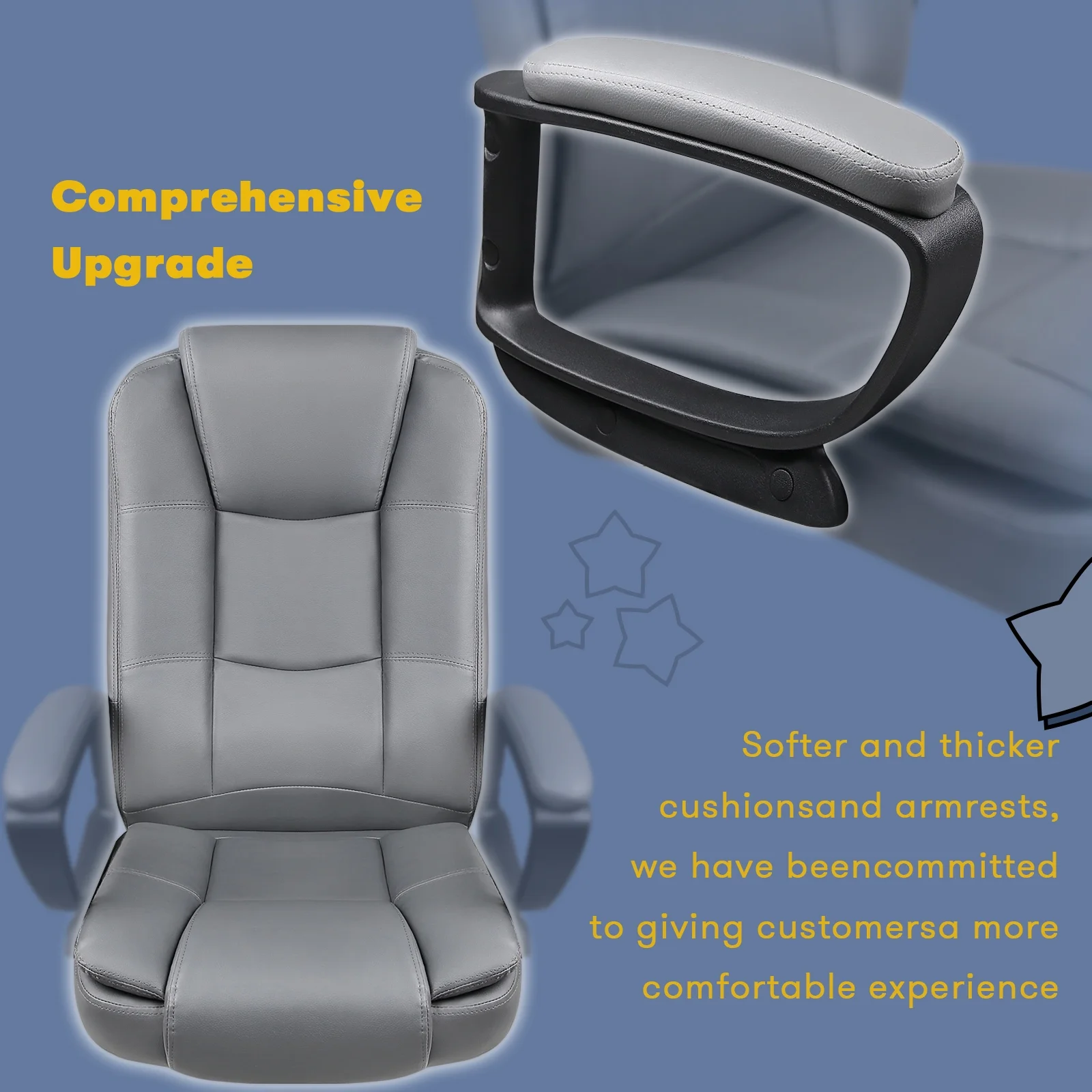 Bossin Big and Tall Home Office Computer chair for Adults, High Back Desk Chair for Heavy Duty 400 LBS