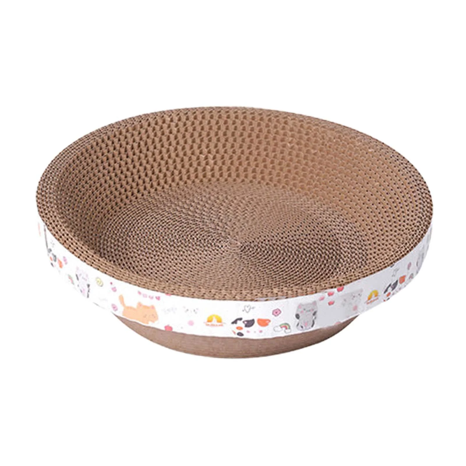 Corrugated Scratch Pad ,Cat Scratcher Bowl ,Grinding Claw ,Durable Prevents Furniture Damage Nest Bed Cat Scratcher Cardboard for Indoor Cats M
