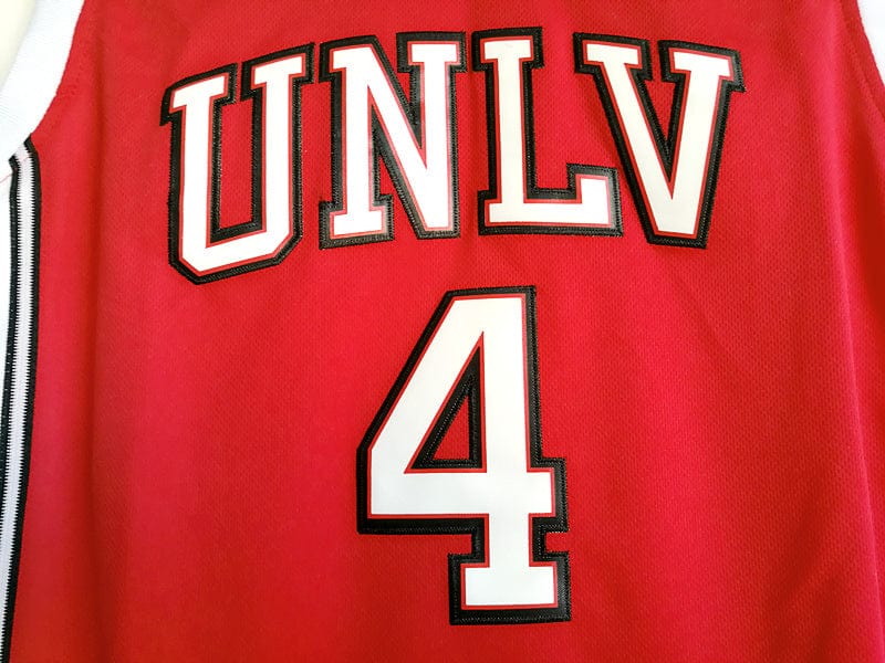 NCAA University of Nevada, Las Vegas No. 4 Larry Johnson University red embroidered jersey