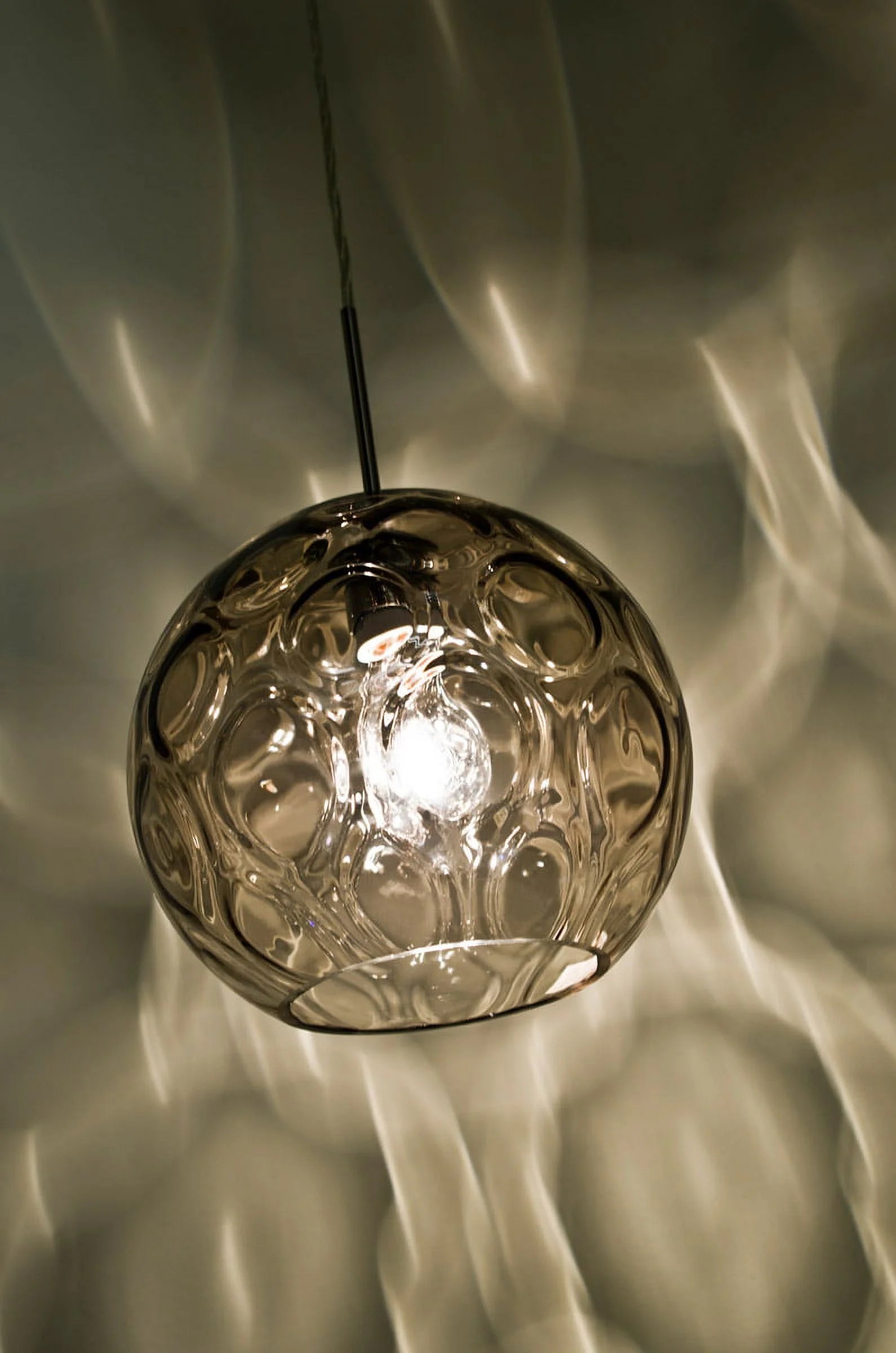 1JT-BOMYSM-SN-Besa Lighting-Bombay-One Light Cord Pendant with Flat Canopy-9.8 Inches Wide by 8.4 Inches High-Satin Nickel Finish-Smoke Glass Color