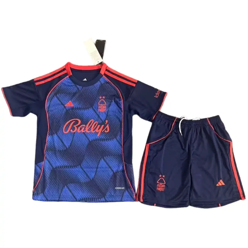 2025-26 Nottingham Forest Second Away Match Children's Jersey Set - Fans Edition