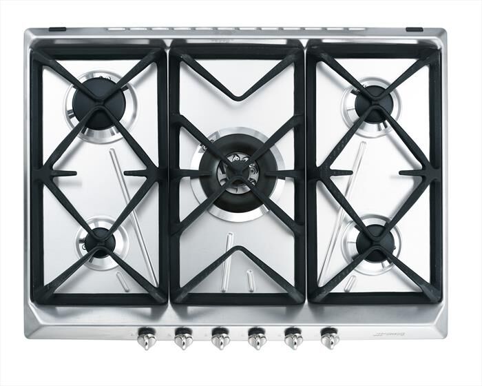 SMEG - Piano cottura a gas SRV576GH5 5 fuochi 68,5cm-Inox