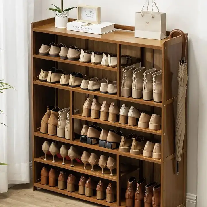 Bamboo Wooden Shoe Case Shoe Rack Book Case Shelf Storage Multi Tier Multi Use