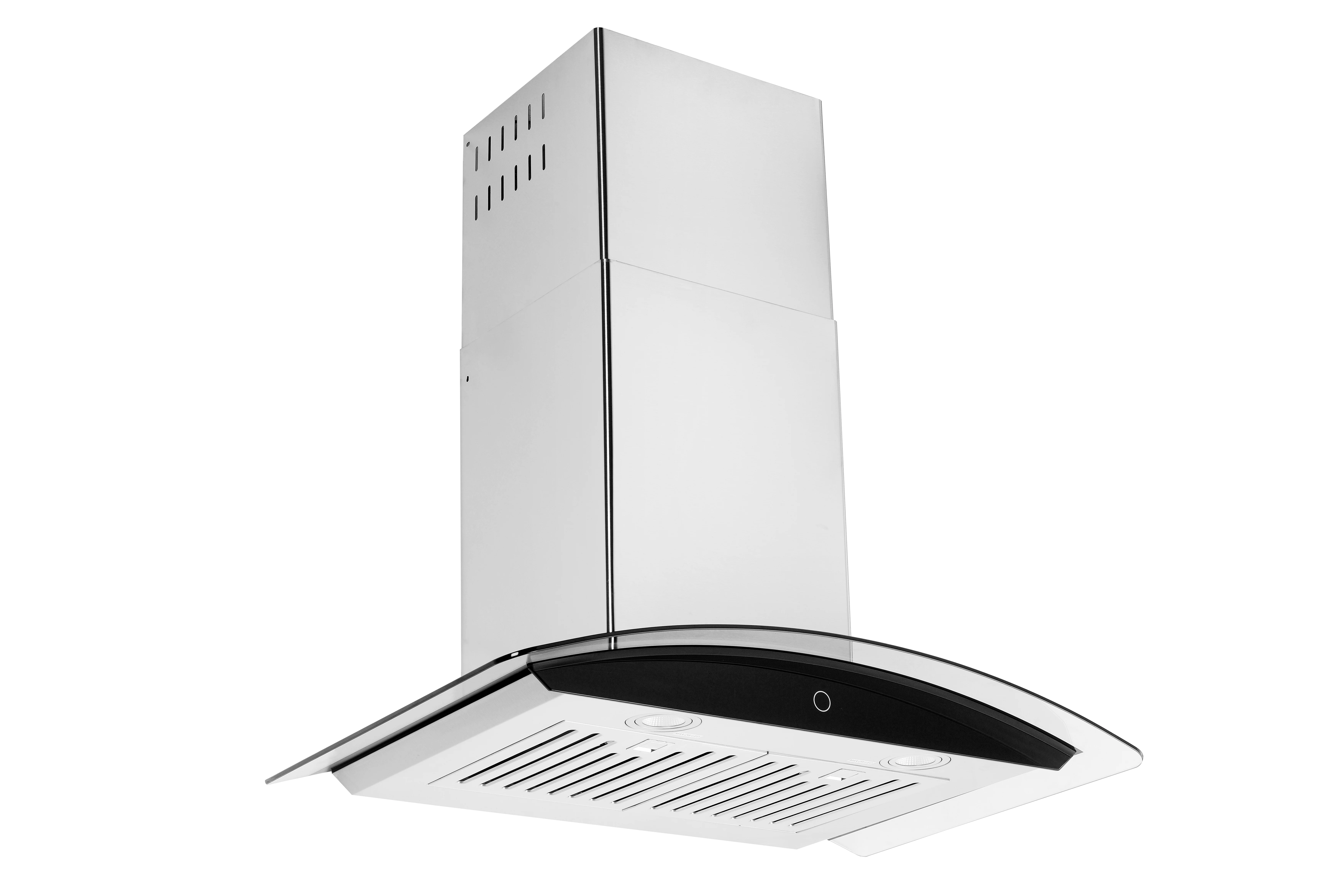 Hauslane|Chef Series WM-639 30-inch Wall Mounted Range Hood | Contemporary Design Professional Suction | Dishwasher Safe Baffle Filters, 3 Speed Settings, Touch Control Panel