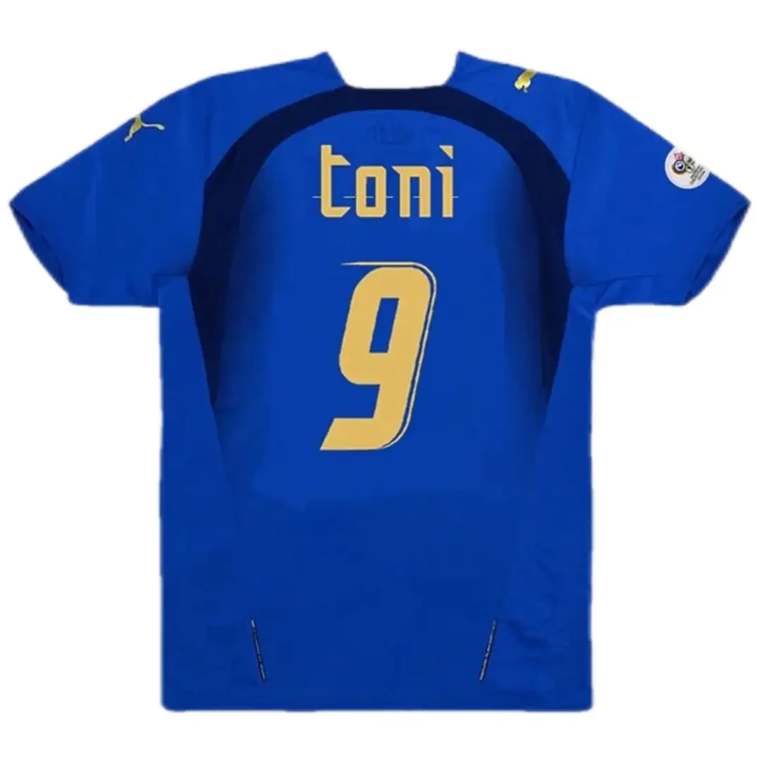 TONI #9 Italy 2006 Home Retro Football Jersey