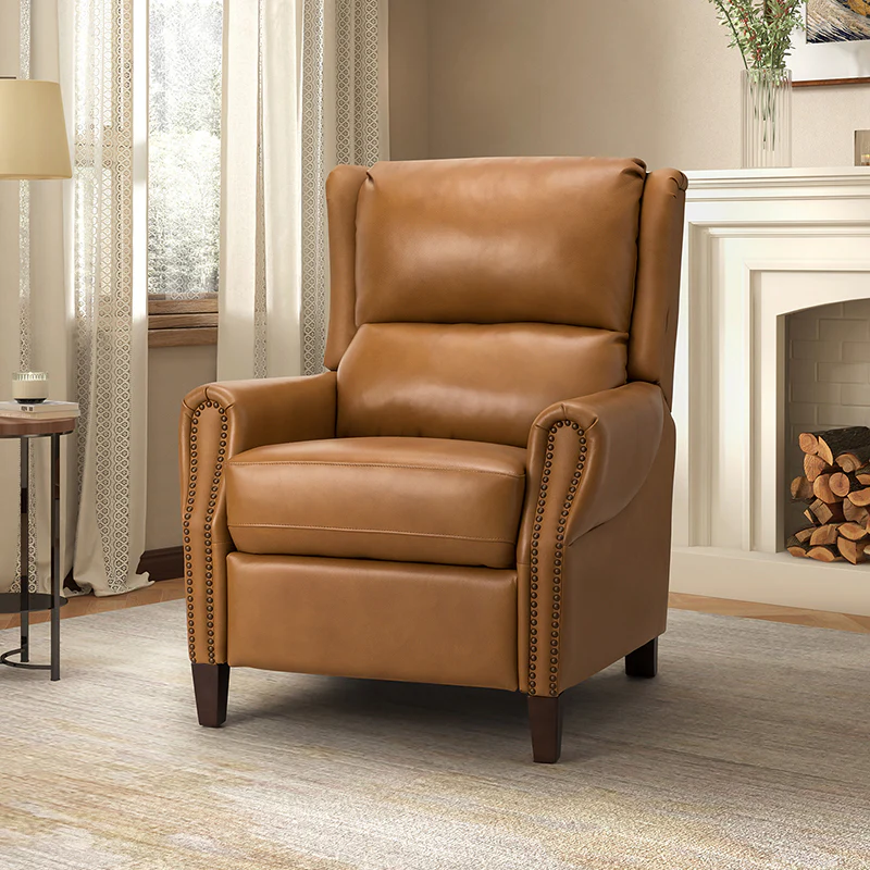 Rosaura 32.68 Wide Genuine Leather Manual Recliner