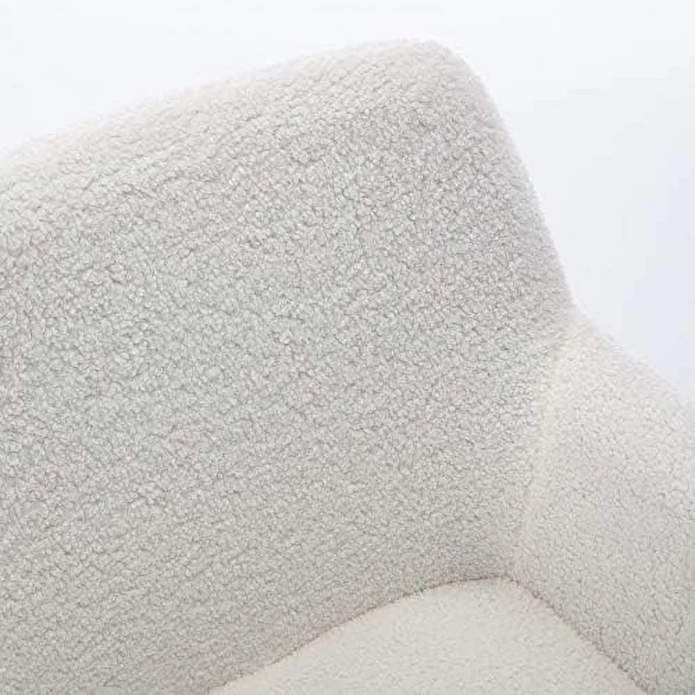 Modern Faux Fur Home Office Chair Height Adjustable, White Desk Chair Vanity Chair for Makeup Room, Rolling Desk Chairs with Wheels, Swivel Furry Cute Desk Chair for Teen Girls Women