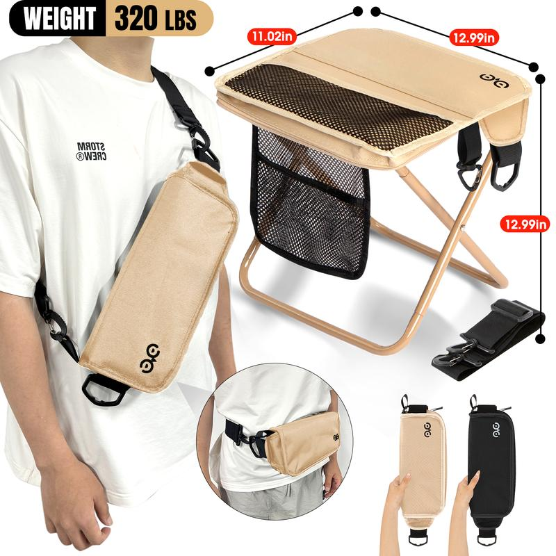 Portable Outdoor Folding Chair with Shoulder, Strap Ultra Light 1.5 lbs
