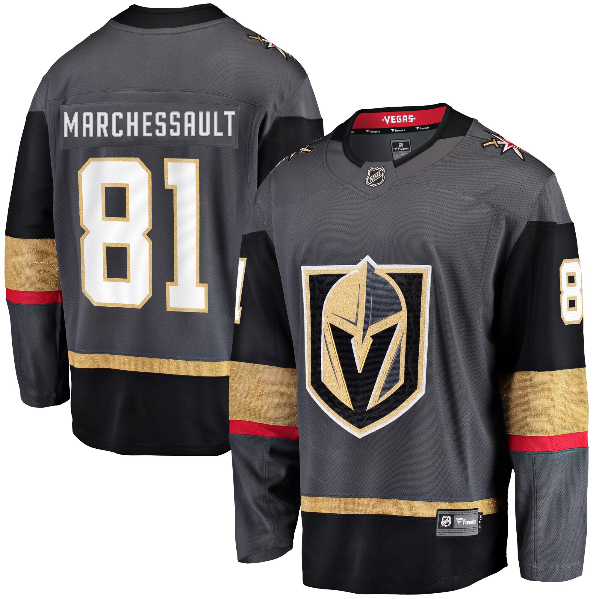 Jonathan Marchessault Vegas Golden Knights Fanatics Alternate Breakaway   Jersey – Gray