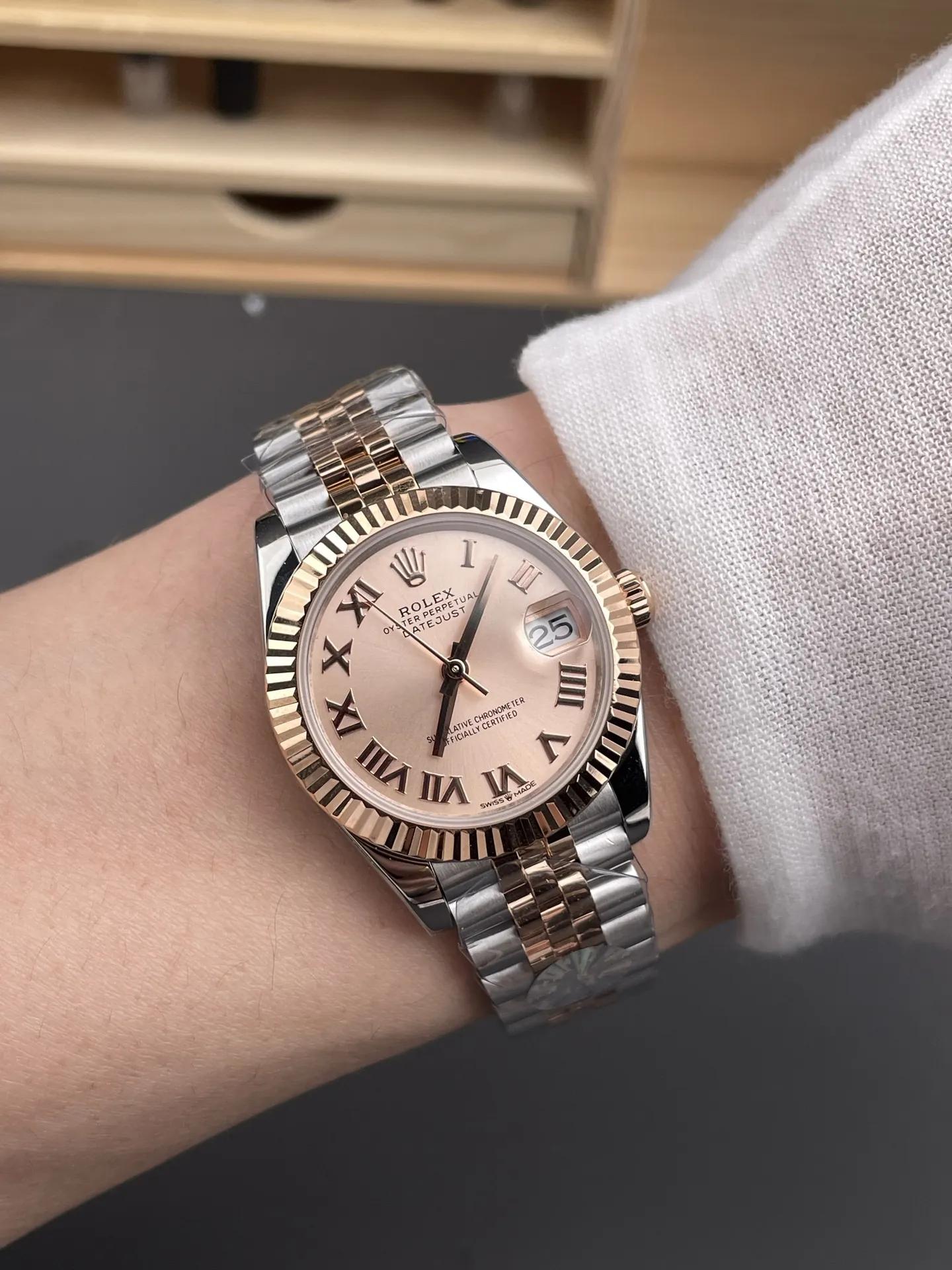 Rolex Datejust Two-Tone Rose Gold Ladies 31mm
