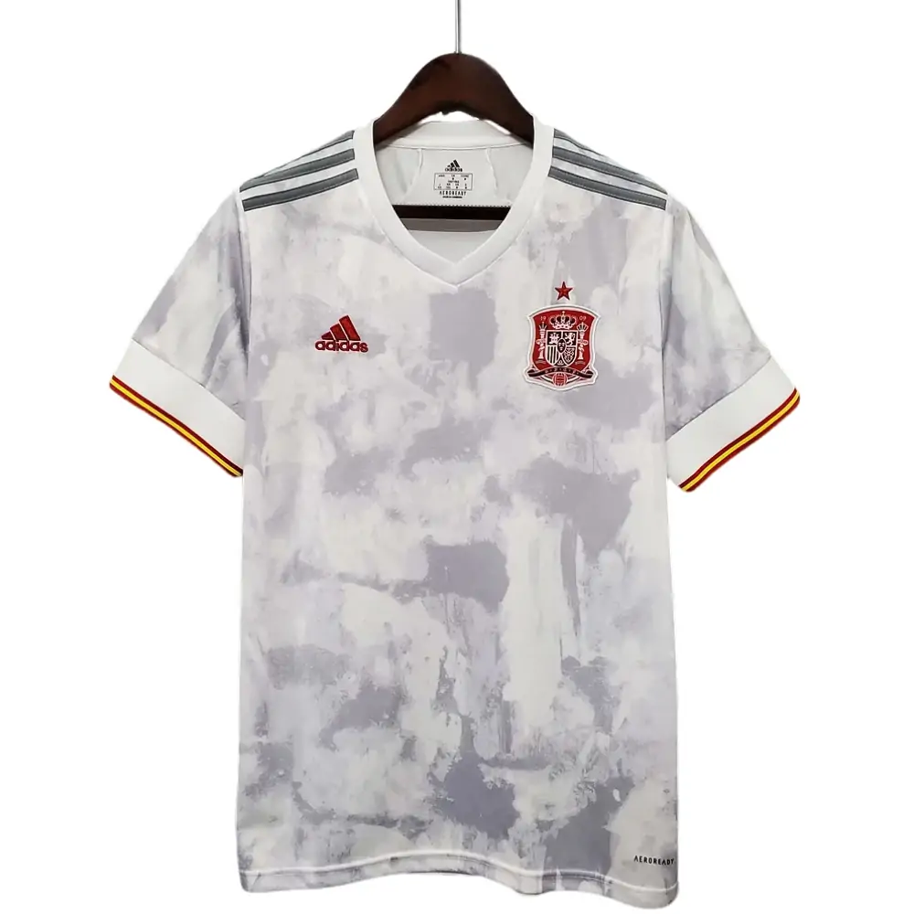 2020 Spain away white jersey.