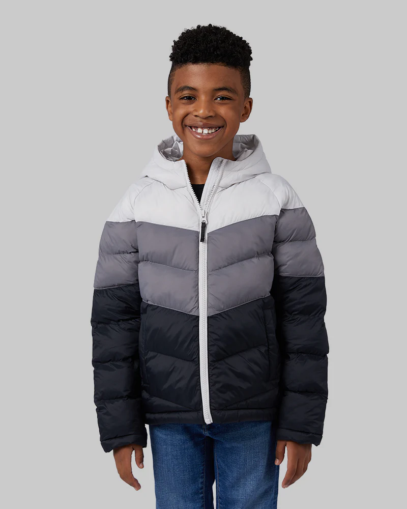 KIDS' HOODED PUFFER JACKET