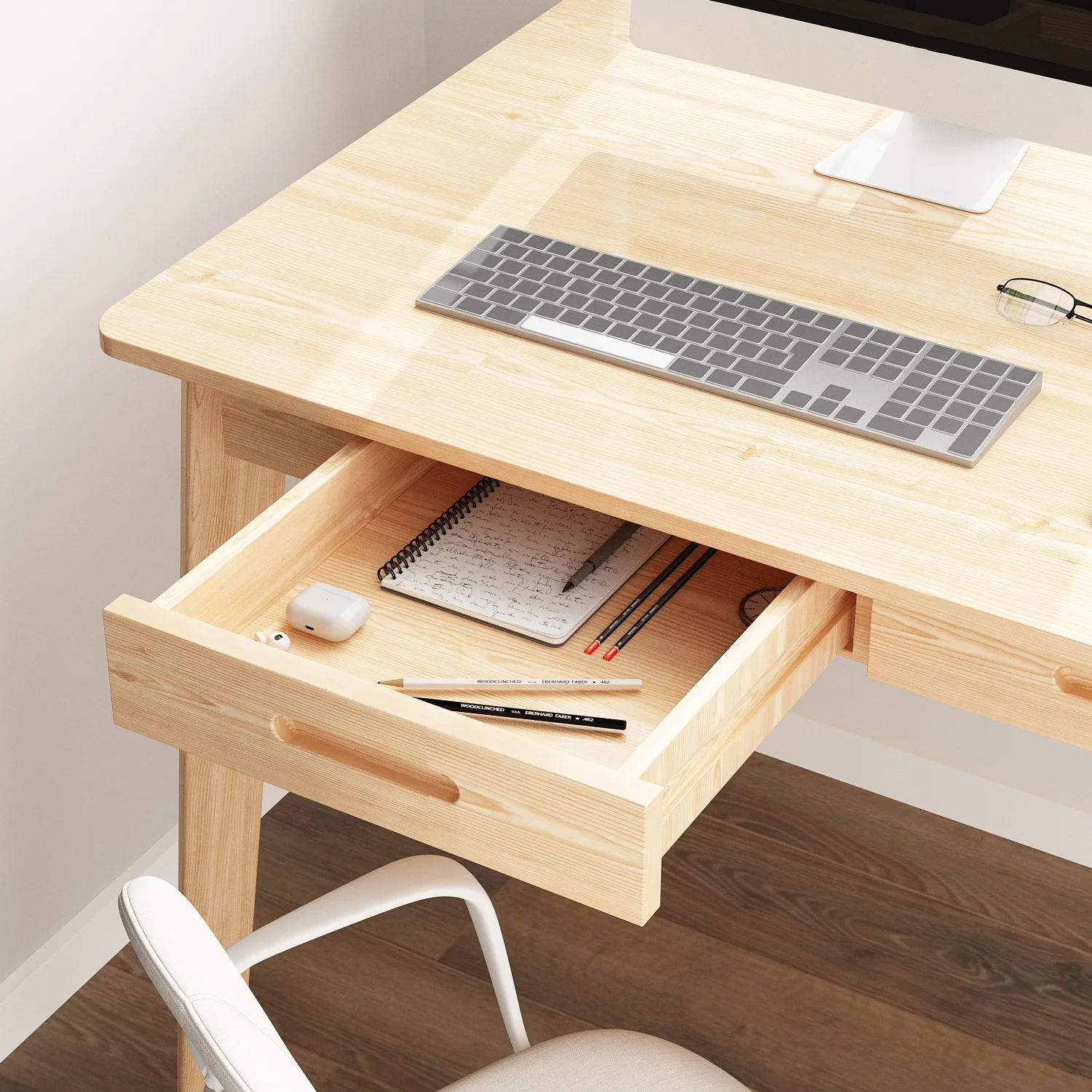 KULAGAGA Uptown Adult Lap Desks, Single Piece with Drawer, 21.7