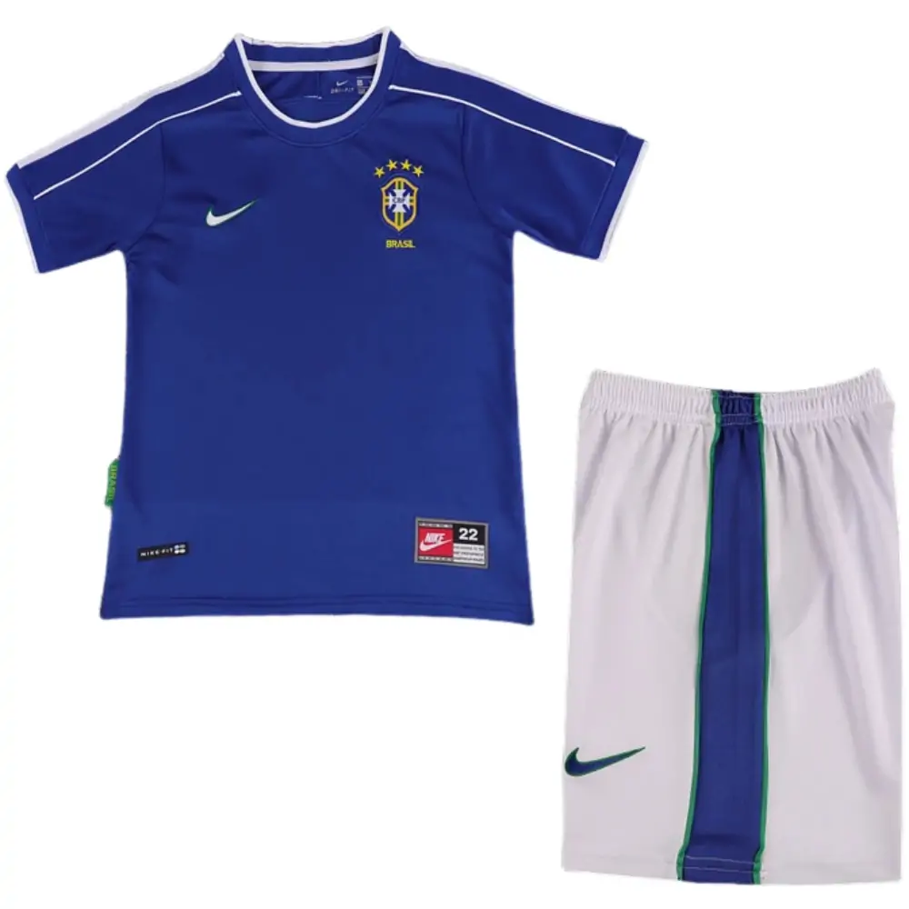 1998 Brazil Away Retro Children's Jersey - Fans Edition