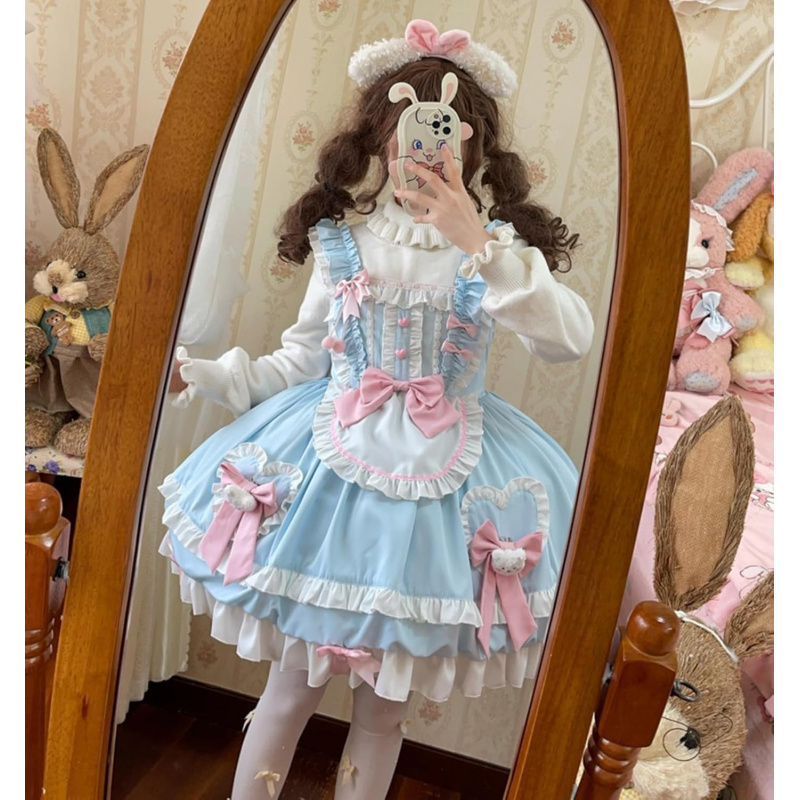 Teens Lolita Princess Party Dress Japanese Sweet Bow