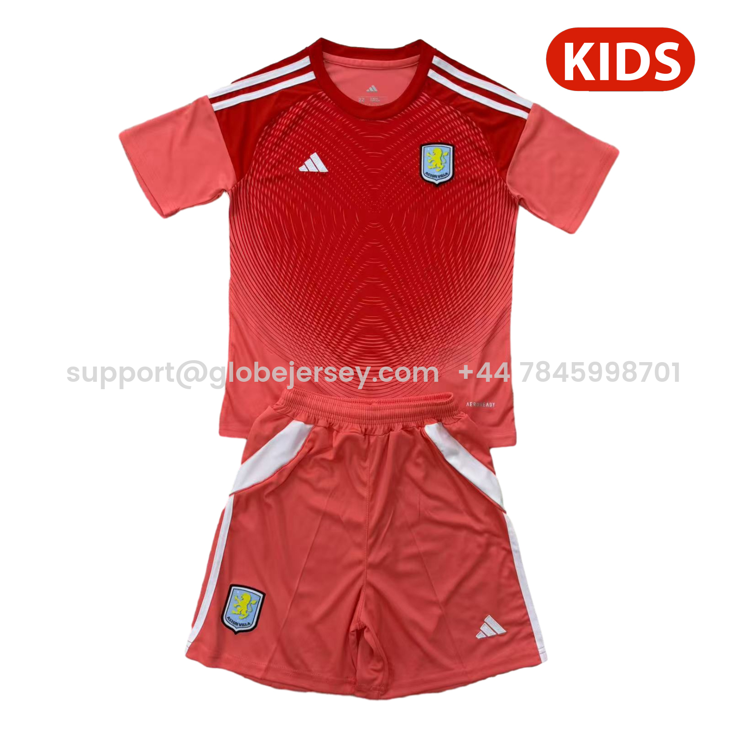 Aston Villa 25-26 Red Goalkeeper Kids Kit
