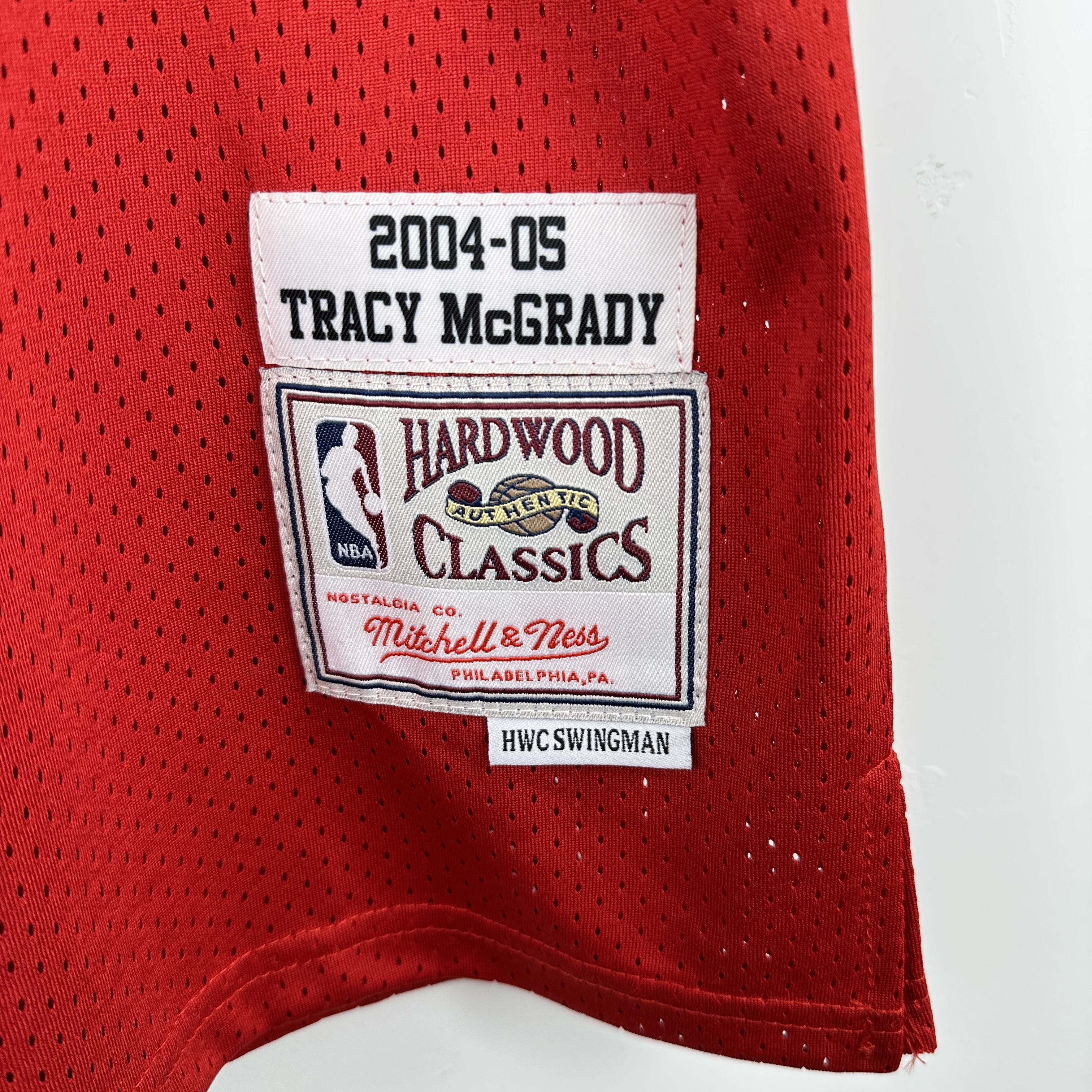 Embroidered MN Retro Jersey Rockets 04/05 Season Red No. 1 Tracy McGrady
