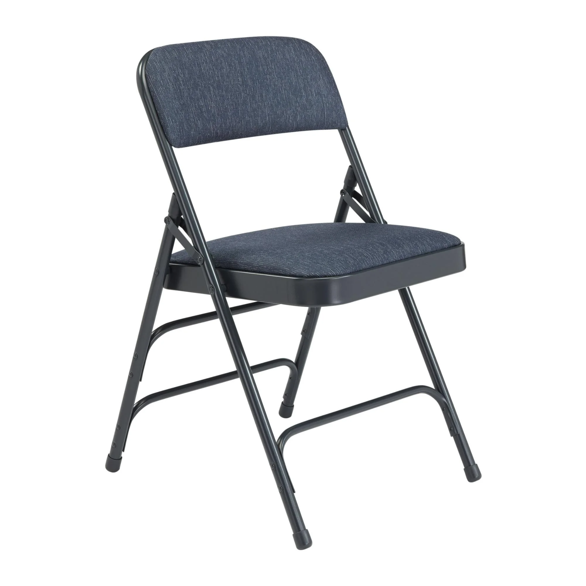 (Pack of 4) NPS?? 2300 Series Fabric Upholstered Triple Brace Double Hinge Premium Folding Chair, Imperial Blue
