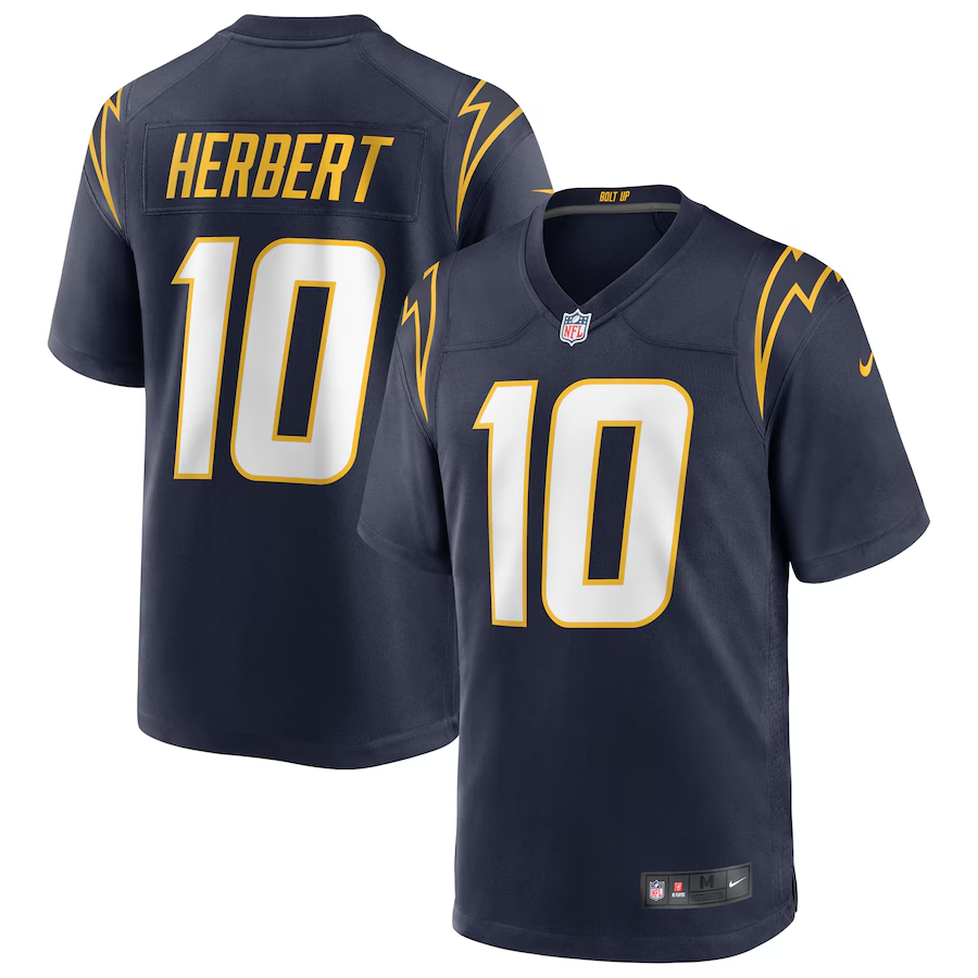 Los Angeles Chargers Justin Herbert Nike Navy Alternate Game Jersey