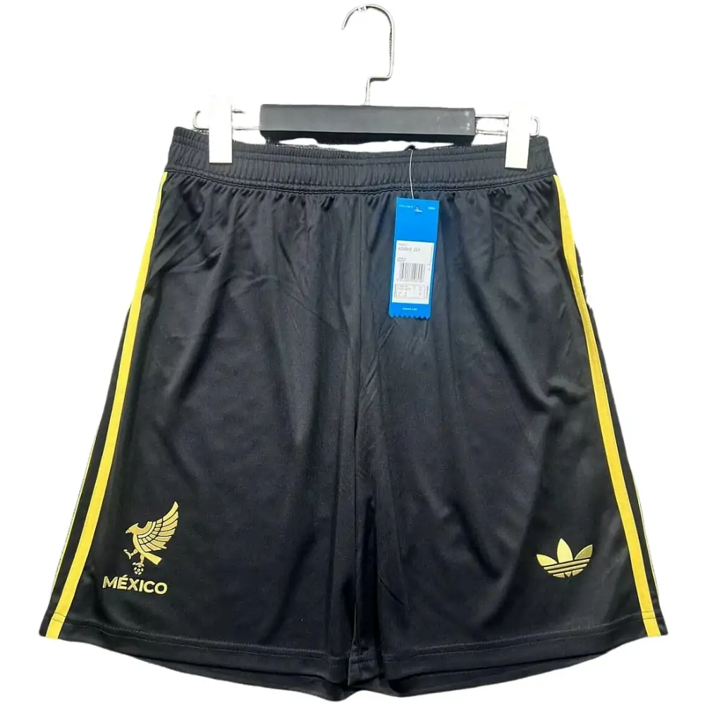 2025-26 Mexico Black and Gold Commemorative Board Shorts - Fans Edition