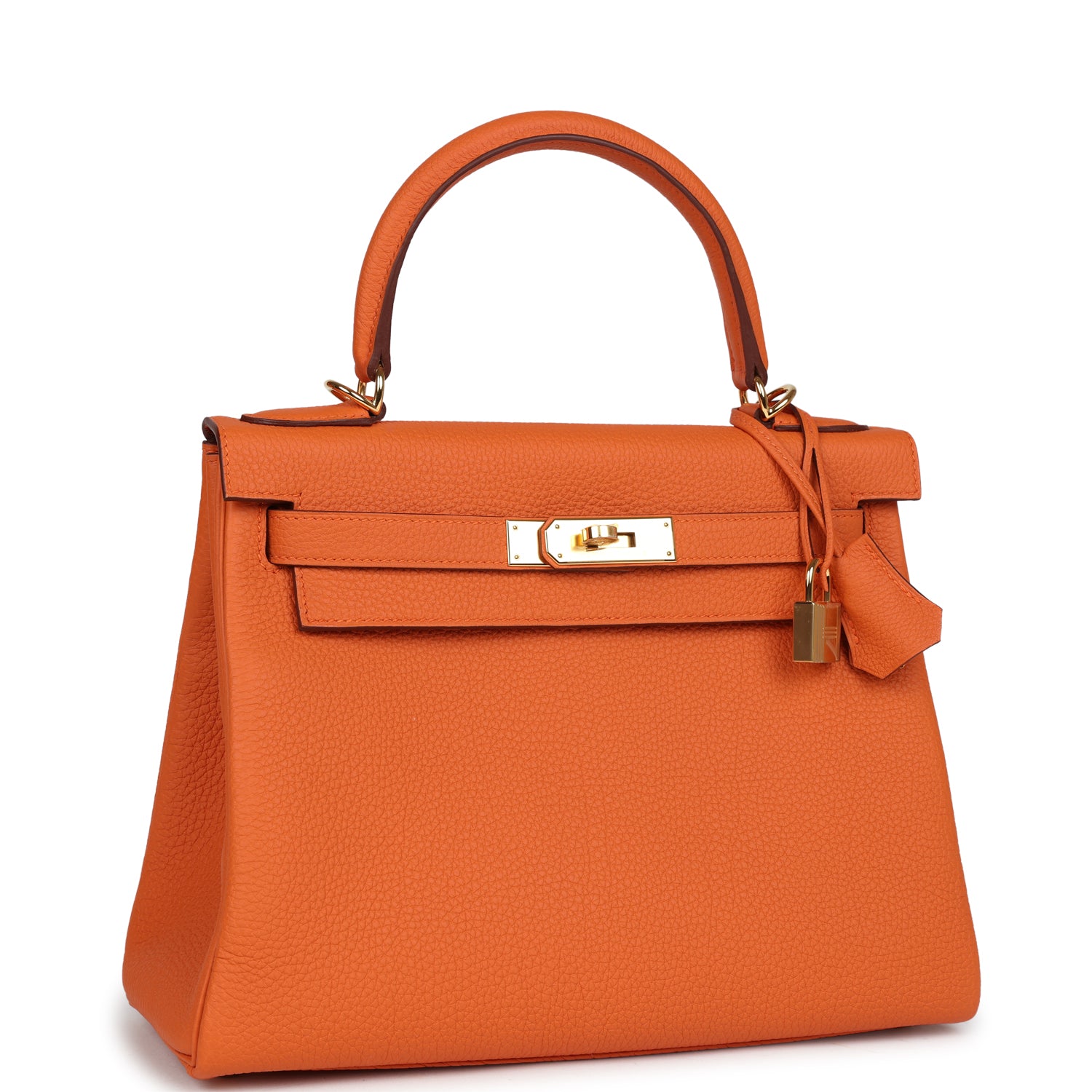 Kelly Retourne 28 Orange Togo Gold Hardware