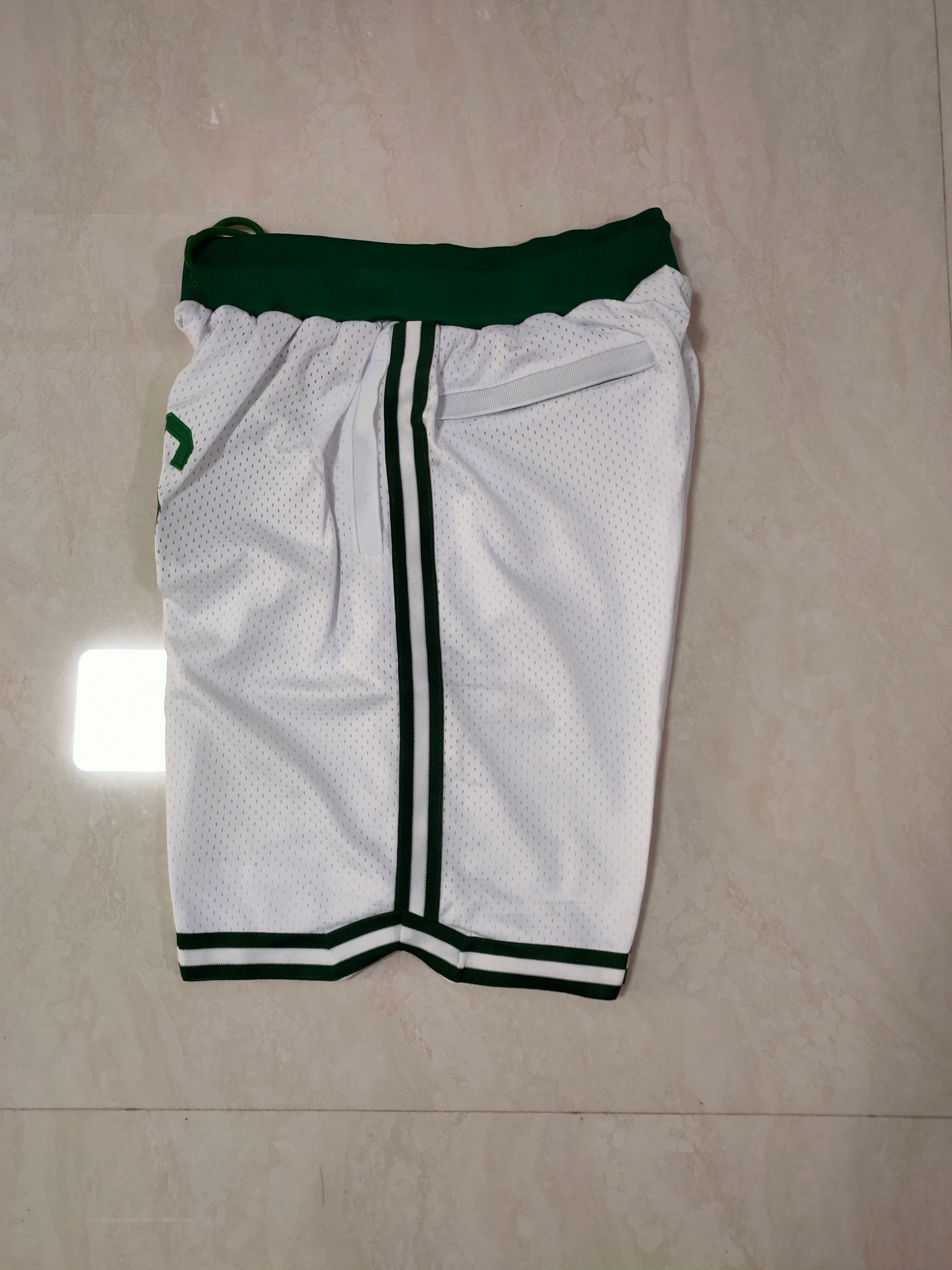 Boston Celtics White Juston Retro Pocket Shorts
