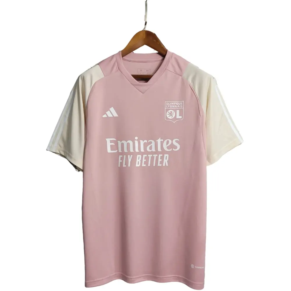 2023/2024 Lyon Training Wear Pink Football Shirt - Fans Edition
