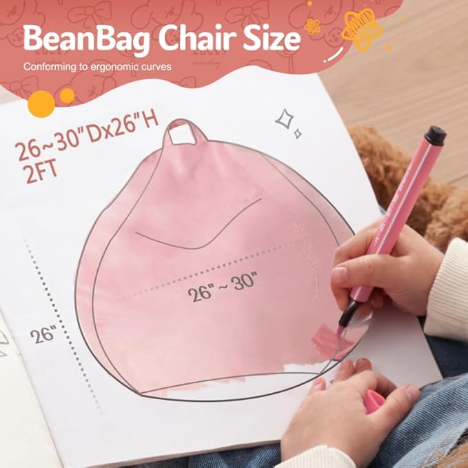 BUBBLEBEAN Bean Bag Chair: Bean Bags with Memory Foam Filled