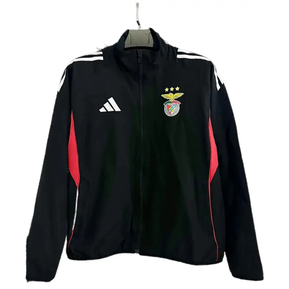 2025/26 Benfica Black Training Waterproof Windbreaker