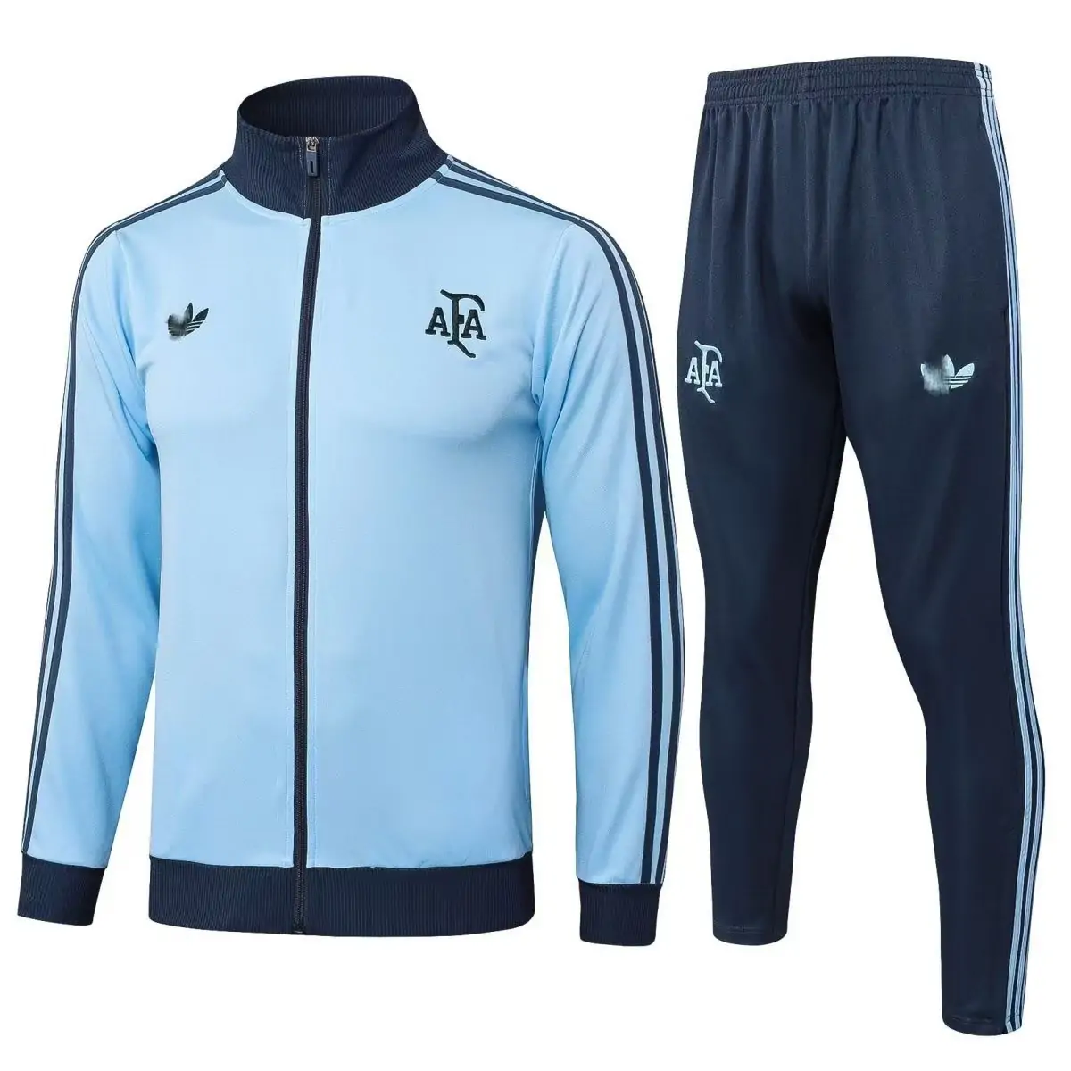 2024/25 Argentina long zipper jacket light blue training suit set