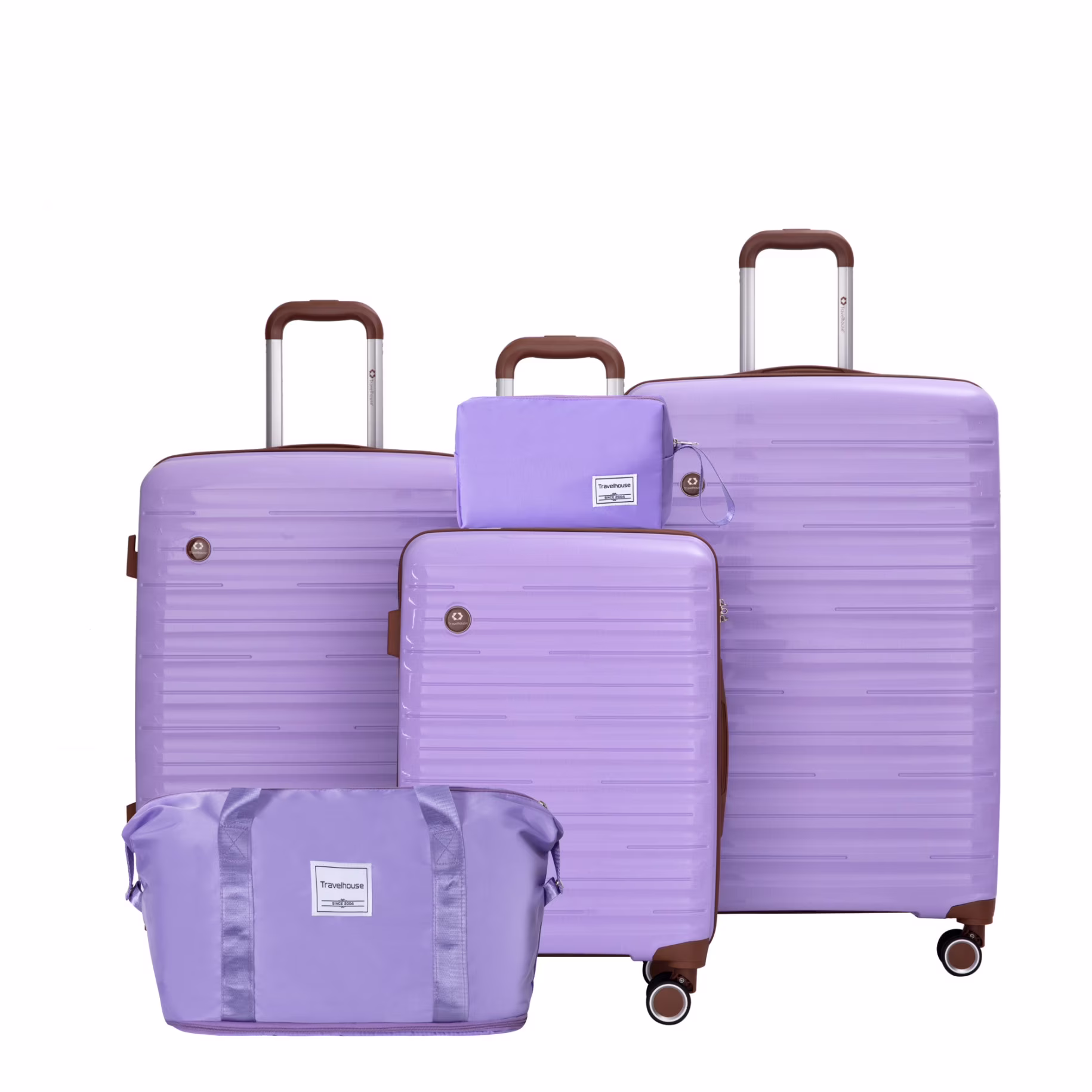 5-Piece Polyester Luggage Set with TSA Lock, Expandable Carry-On Suitcase and 360?�� Spinner Wheels in Blue, Complete Travel System for Versatile Packing