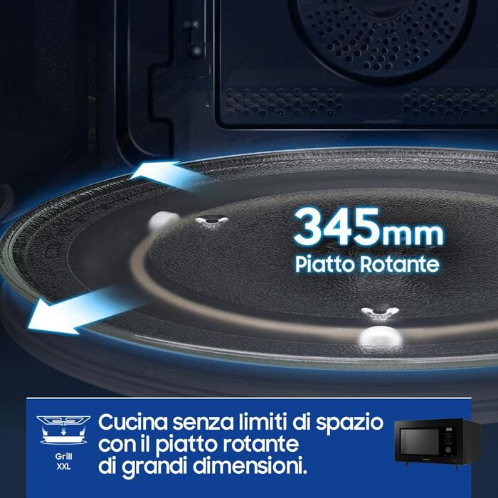SAMSUNG - Forno microonde MC32DG7646KKE1-VETRO NERO